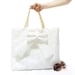 Free Shipping- Handmade Purse- White- Square bag- Cotton purse- Big white bag- Bow bag- Useful handbag- Pouch- Golden handle
