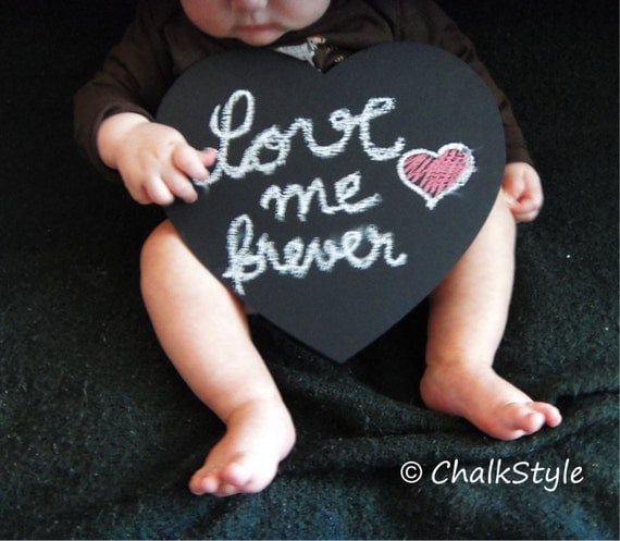 Large CHALKBOARD PHOTO PROP Heart Chalk Board, Baby, Maternity or Pregnancy Photobooth Props Il_570xn