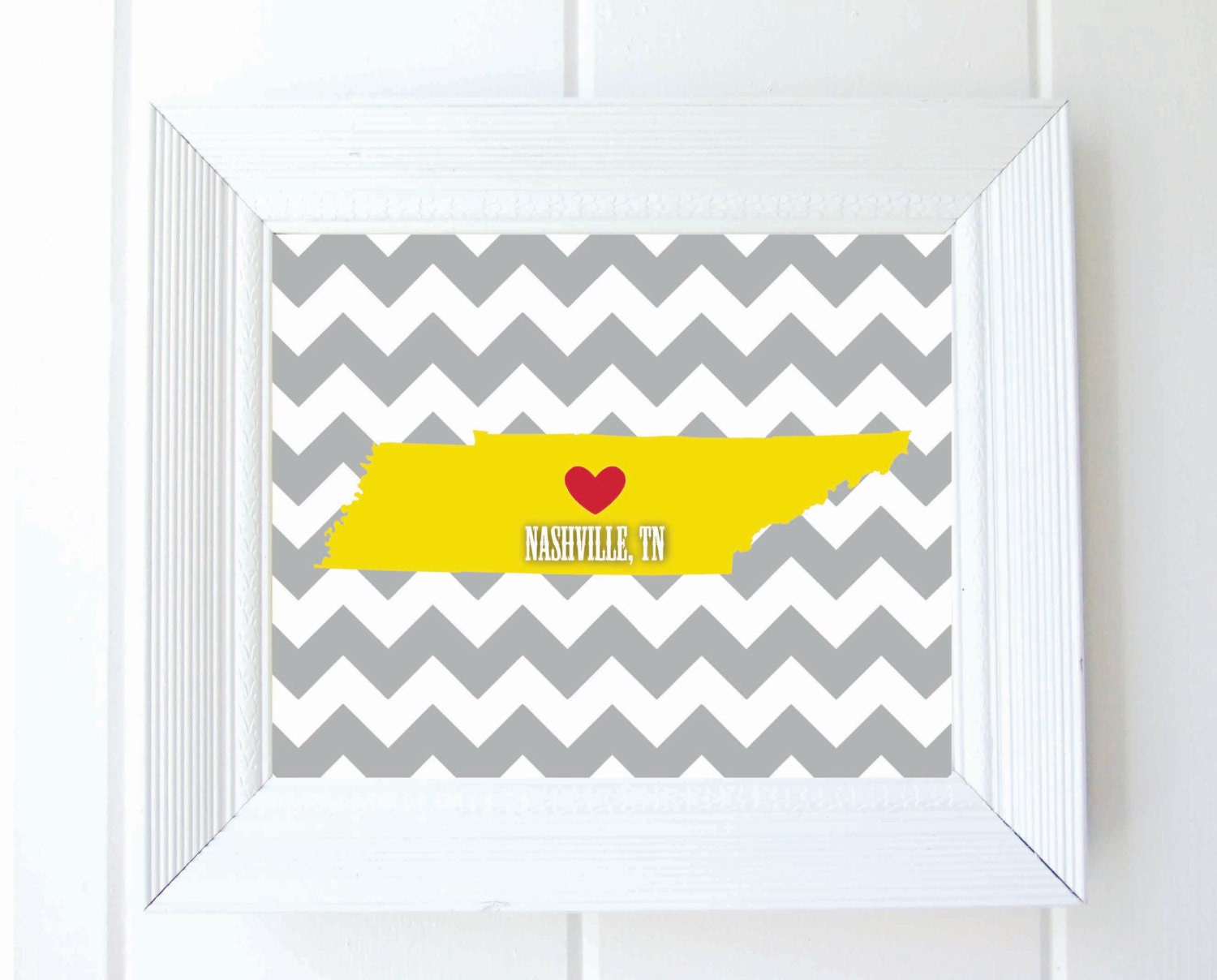 Tennessee State Love Map, 8x10, Fine Art Print