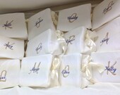 8 Personalized wedding party waffle weave cosmetic bags