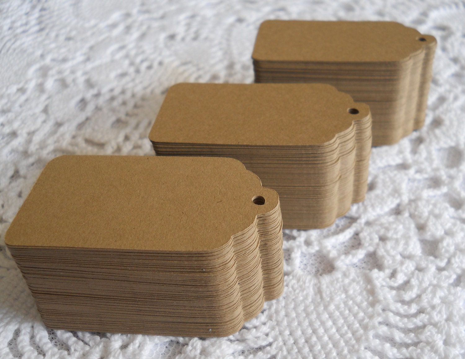 Kraft Escort Tags Price Tags Favor Label Brown Paper Blank Tags set of 300