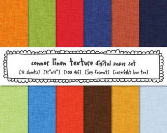 linen texture digital backgrounds, boys digital paper orange yellow red navy baby blue brown, photography design, instant download - 454