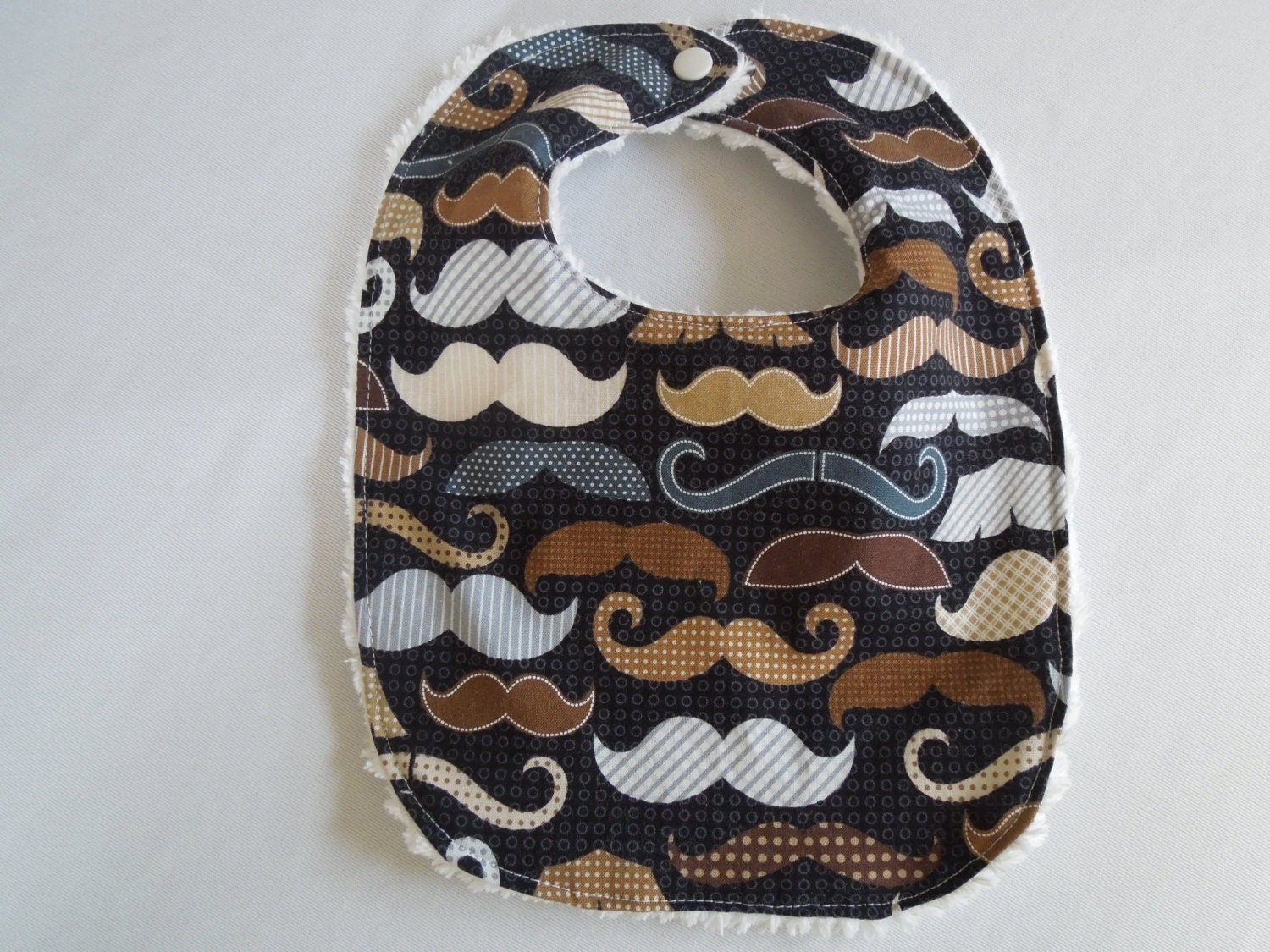 Moustache Bib with Chenille