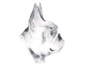 Custom French Bulldog Silhouette - 5x7 Watercolor