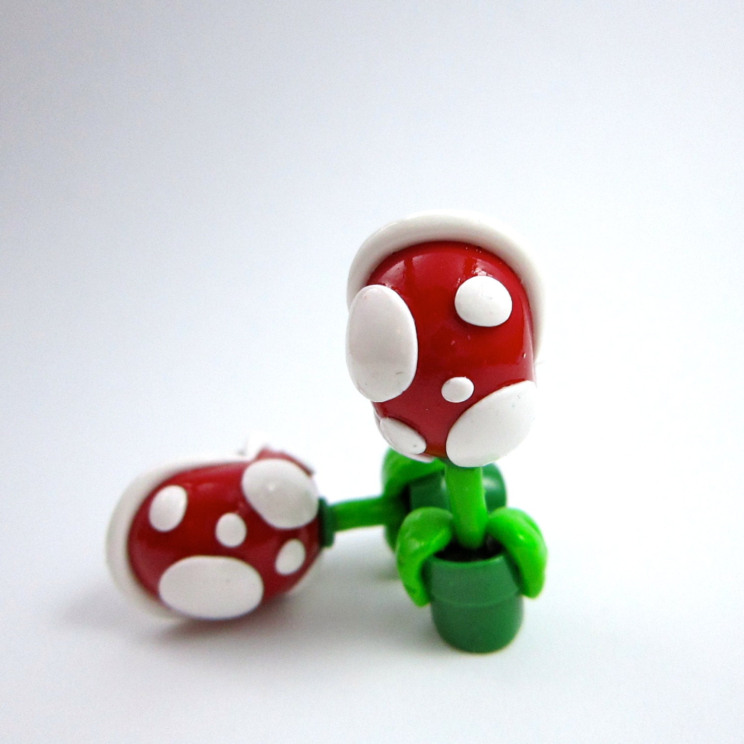 Piranha Plant earrings inspired from Mario Brothers