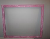 20x24 Pink and White Handpainted Picture Frame