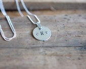 Monogram Necklace- Graduation- Pendant- Sterling Silver- Personalize