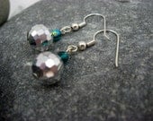 Faceted Crystal Ball Earrings