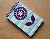 UPCYCLED NOTEBOOK FLOWER tissue box recycled spiral bound journal