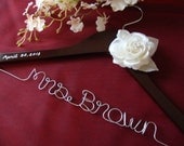 Personalized Hanger,  Custom Bridal Hangers,Bridesmaids gift ideas,Wedding hangers with names,Custom made hangers