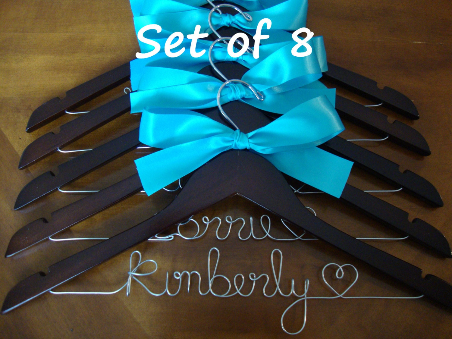 Set of 8 Personalized Hanger,  Custom Bridal Hangers,Bridesmaids gift, Wedding hangers with names,Custom made hangers