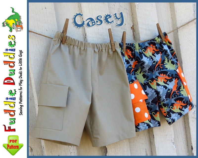 Casey...Boy's Shorts Pattern. INSTANT DOWNLOAD. Boy's Sewing Pattern. Toddler Cargo Shorts Pattern. Size 12mo-size 6.
