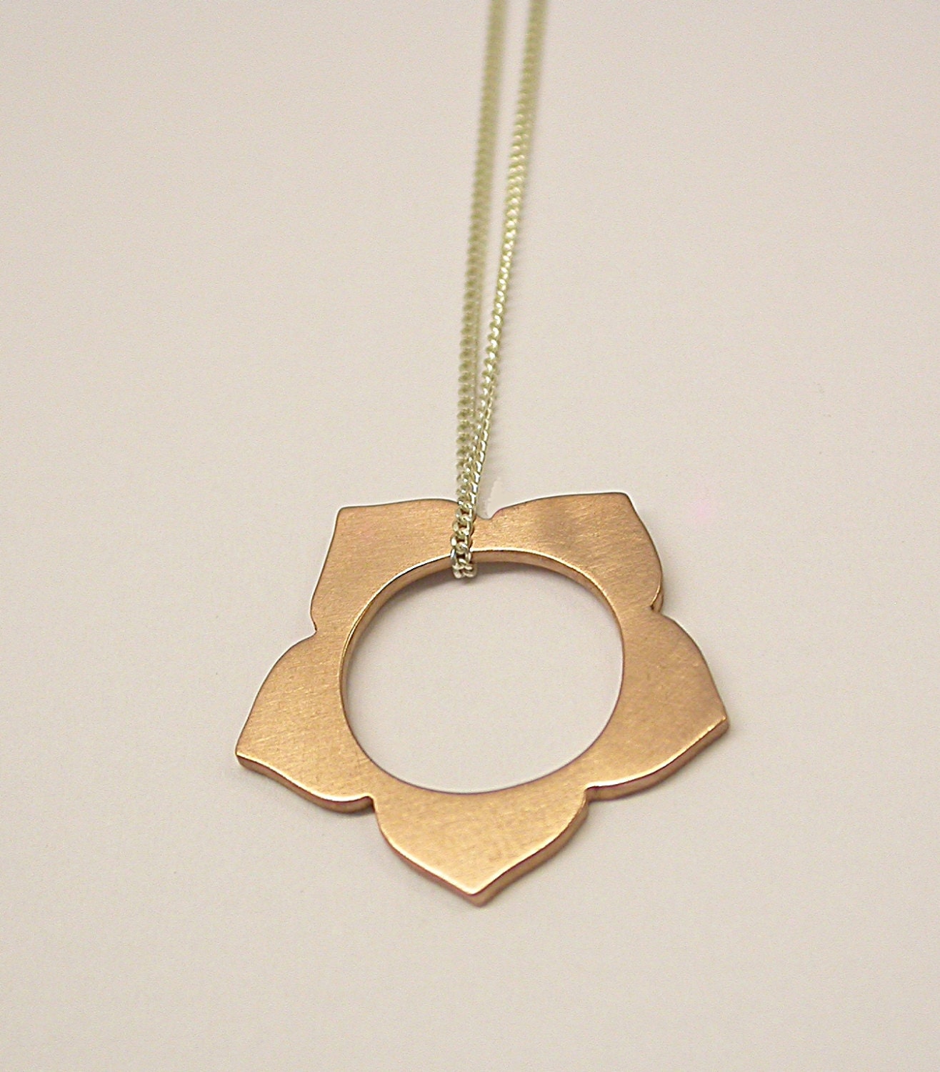 Handmade Sterling Silver Copper Scared Geometry Necklace               Ready to Ship