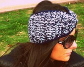 Dark blue and grey headband,handmade hairband,knitted,winter accessories,women accessories