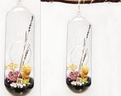 XL Lavender Field Glass Hanging Globe Linking Terrarium Kit