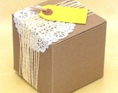 Set of 6 Kraft Brown Gift Boxes