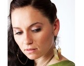 Sassy Sleek Statement Earrings // Brass // Modern Design // Geometric Jewelry 