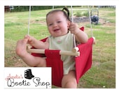 Portable Outdoor or Indoor Fabric Baby Infant Tree Swing to Toddler Swing - Baby Toy Red