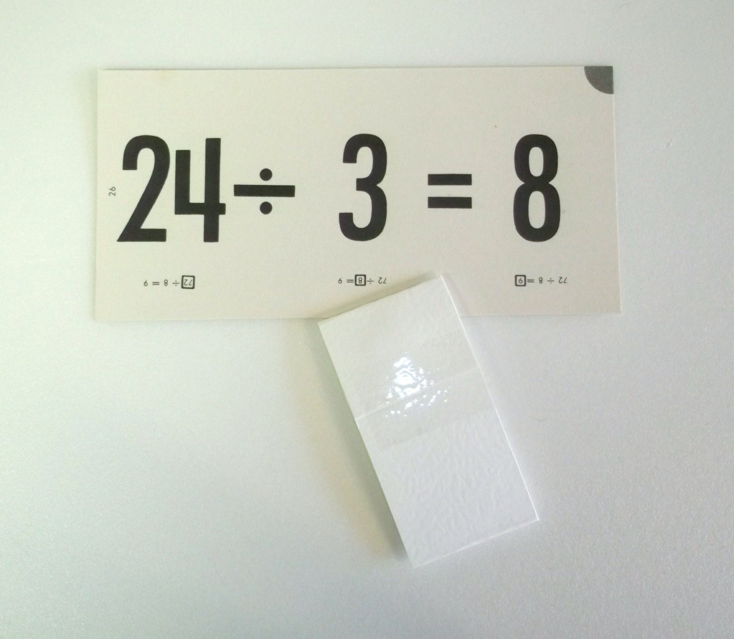 New Math Division Flash Cards, 1966 Copyright, Ed-U-Cards, Math Flashcards, Division Flash Cards, Math Game