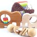 Baby Toy Gift Set, Gender Neutral Elephant Rattle and Teether  Set with Soft Minky Rattle Balls
