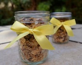Maple Brown Sugar Granola in 2 Mini Mason Jars for Snacks, Gifts, Mother's Day, and Favors