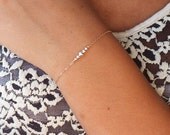 Gold Filled or Sterling Bead Bracelet - Dainty Gold Filled Bracelet - Mix Metal Minimalist Bracelet - Two Toned Bracelet