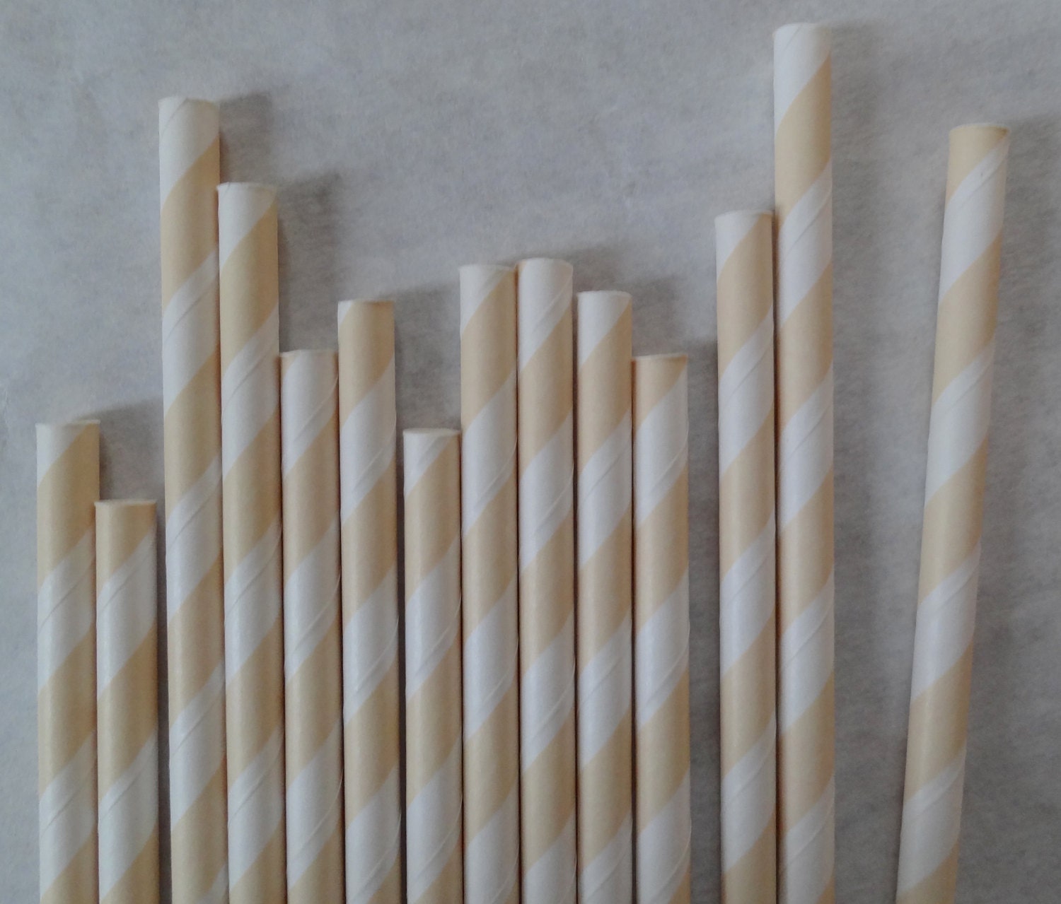 Ivory Striped Paper Straws, 50 Pack Il_170x135