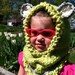 Girls Fox Hoodie Light Spring Green Size 2-4