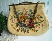 1960's Embroidered Tapestry Purse.