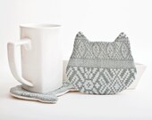 Tribal Fabric Coasters for cups in a gift box, set of 4