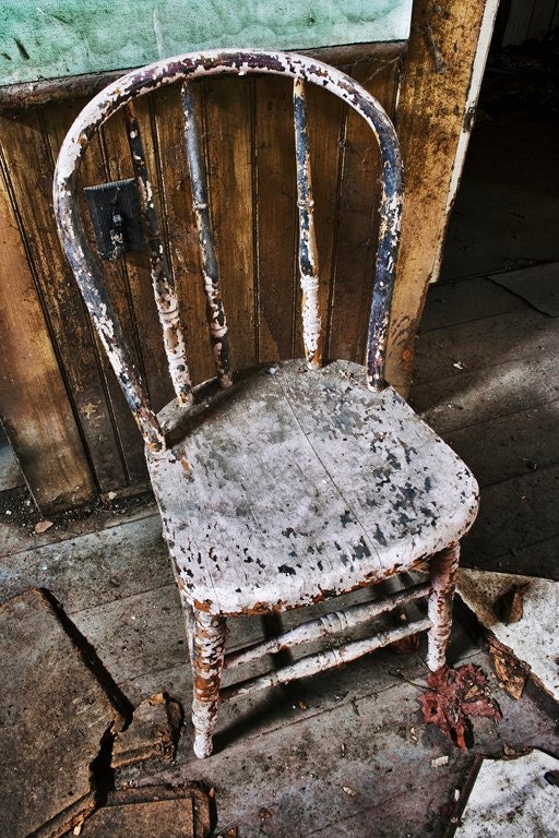 Old Chair 8x12 Fine Art Photography Photograph Wall Art Home Decor Abandoned House Vintage Weathered Old Rustic