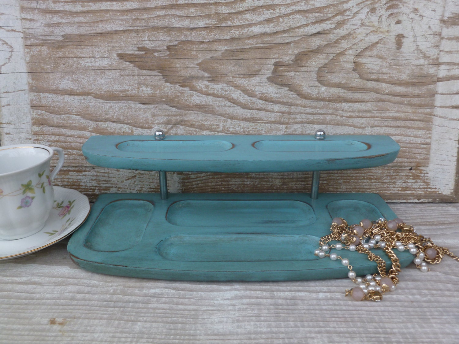 Distressed Turquoise Valet