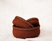 Crochet baskets / boxes.  Storage Basket Organizer. Brown / Chocolat. Spring Winter. Eco-Friendly. Gift