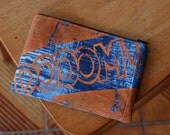 Blue Grunge DOOOM Zippered Pouch