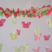 Pink & Green Nursery Crib Mobile, Baby Shower Gift, Nursery Decor, Photography Prop