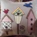 Rustic Plaid Bird Houses Pillow Slipcover