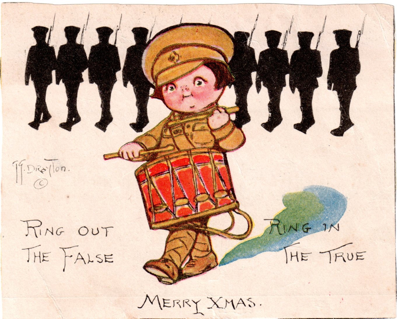 Dolly Dingle Grace Drayton WWI Christmas Illustration - Original 1918