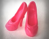 Hot Pink Chunky Heel Monster High Shoes for Dolls - Dollicious Customs