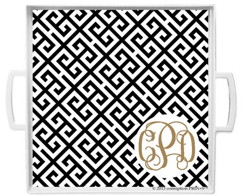 cP Home- Monogrammed Trendy Tray Summer Key Print by conniption Prints