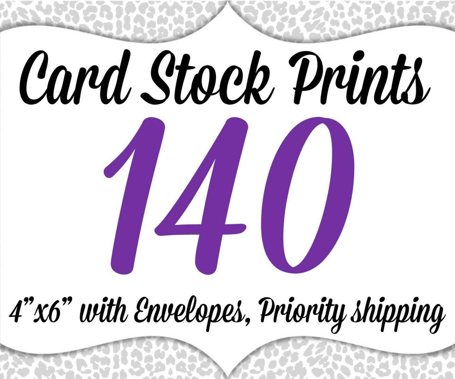 Card Stock Invitations & White Envelopes - 2-3 day shipping