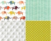 elephant and citron baby: 5-piece bedding set