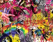 Original digital print My lovely chaos 2 art collage new retro vintage color