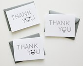 Letterpress Thank You Animals Notecards - Set of 6