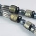 Beaded Necklace in Smoke, Silver and Black