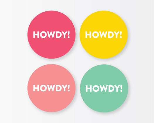 Howdy Sticker Set