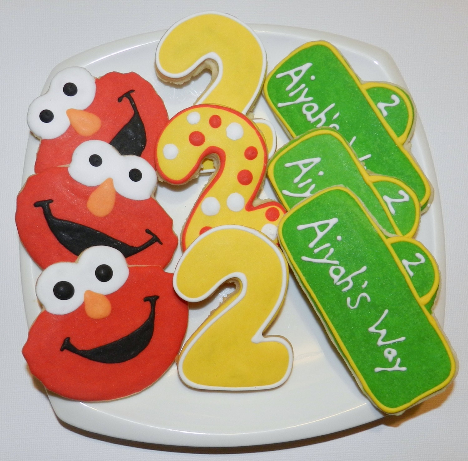 Personalized Sesame street Cookies