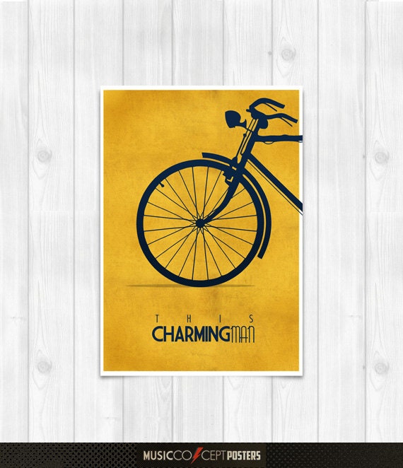The Smiths - This Charming Man - Morrissey - Music Concept POSTER - Yellow Bike Poster - Print Size 11.7 x 16.5 inch - A3