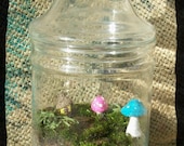 Apothecary Terrarium--Rustic Enchanting Miniature World--Handmade--One of a Kind--Home Decor--Keepsake