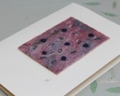 Textile Art Card, Felt & Hand Embroidery, 'Raindrops'