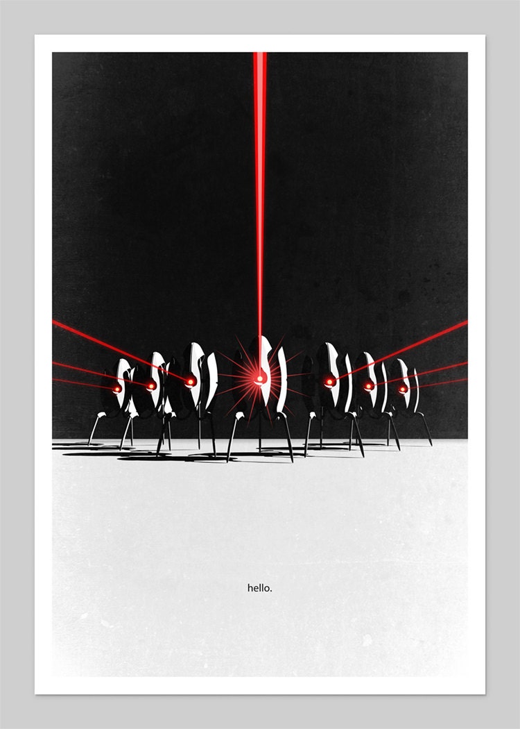 Portal2 Inspired 13x19 Inch Graphic Print